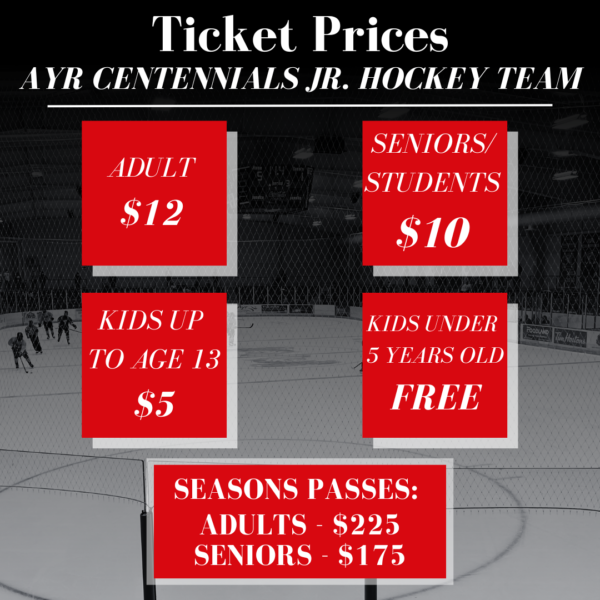 Ayr Centennials Ticket Prices